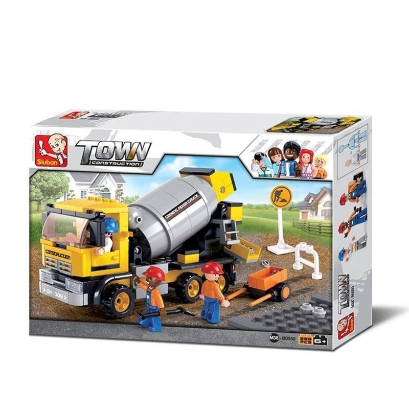 Sluban M38-B0550 Cement Mixer Truck Building Block Set – 296 Pieces