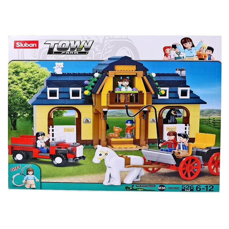 Sluban M38-B0560 Town Horse Farm Blocks Toy Set – 526 Pieces