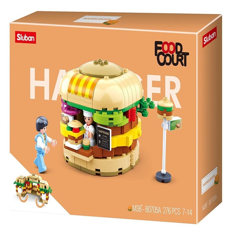 Sluban M38-B0705A Food Court Hamburger Blocks Toy Set – 276 Pieces