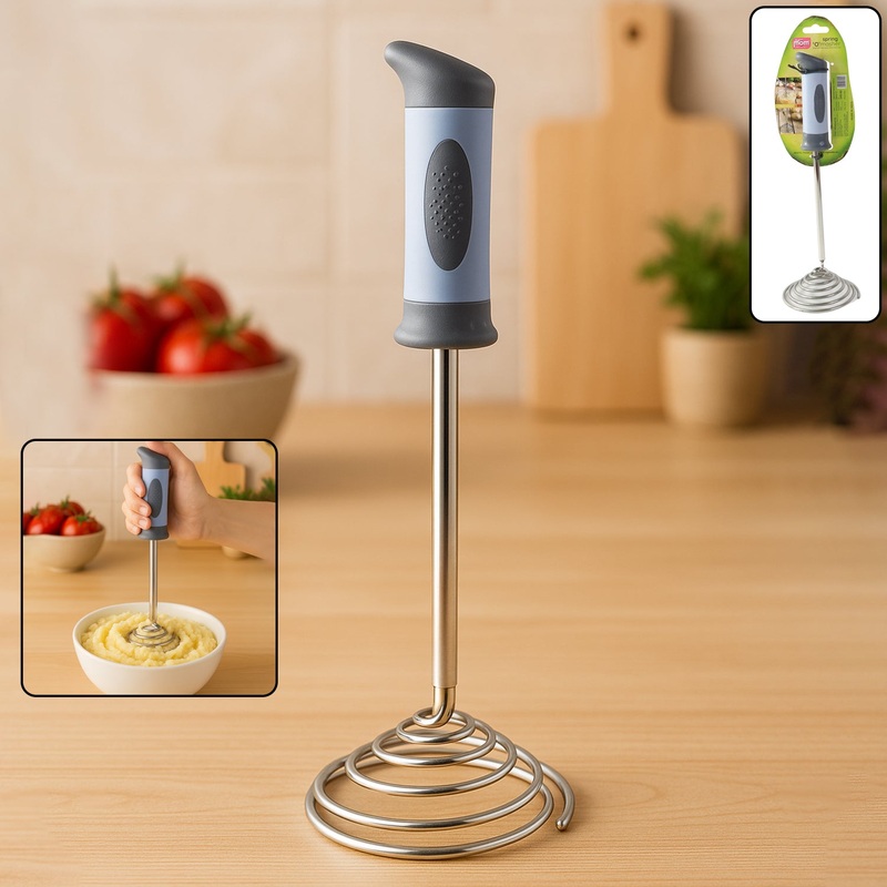 Supermom Spring OMasher Heavy Duty Stainless Steel Vegetable & Potato Masher
