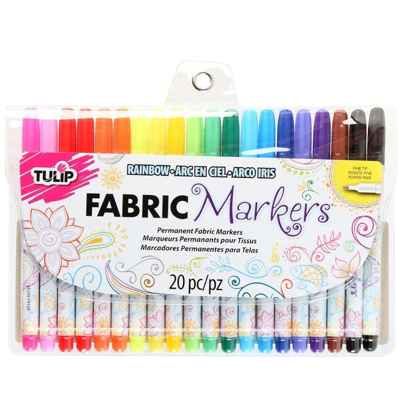 Tulip Fine Tip Rainbow Fabric Markers 20 Pack