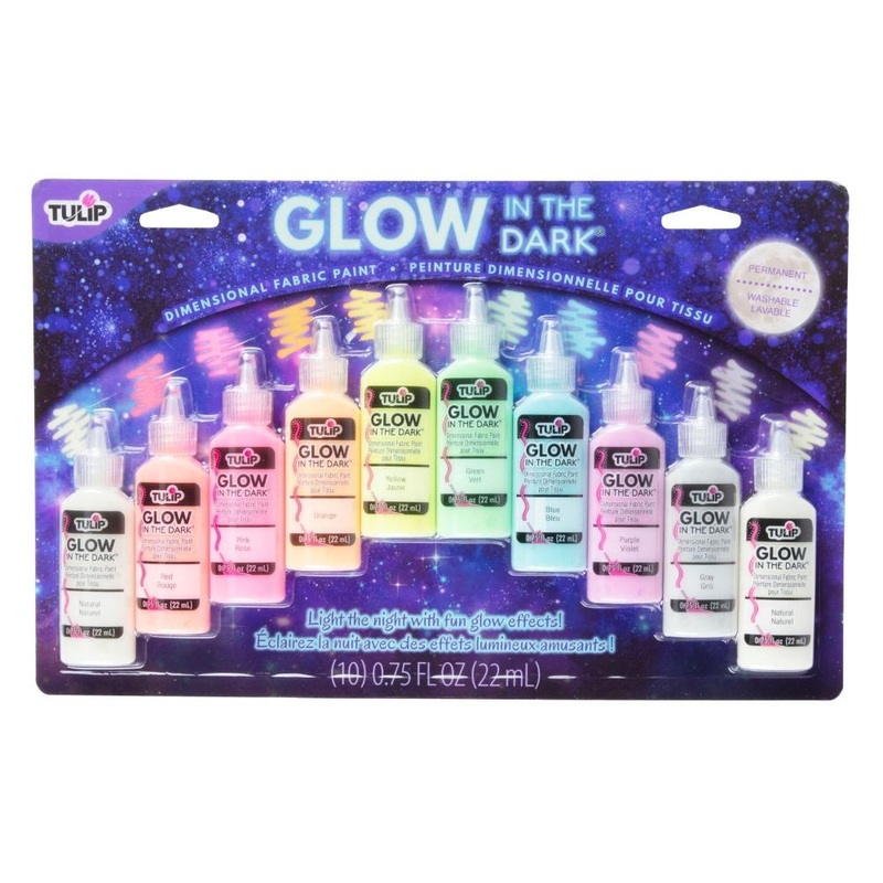 Tulip Glow in the Dark Dimensional Fabric Paint 10 Pack