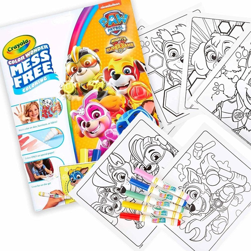 Crayola Color Wonder Mess Free Paw Patrol Coloring Pages & Markers