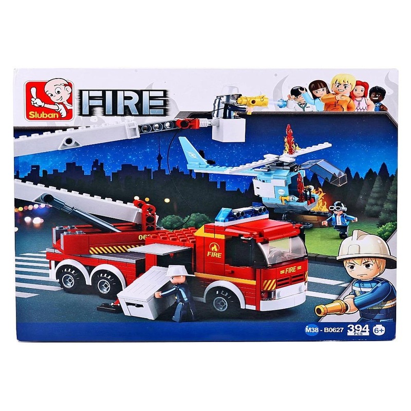Sluban M38-B0627 Tower Ladder Fire Truck Building Block Set – 394 Pieces