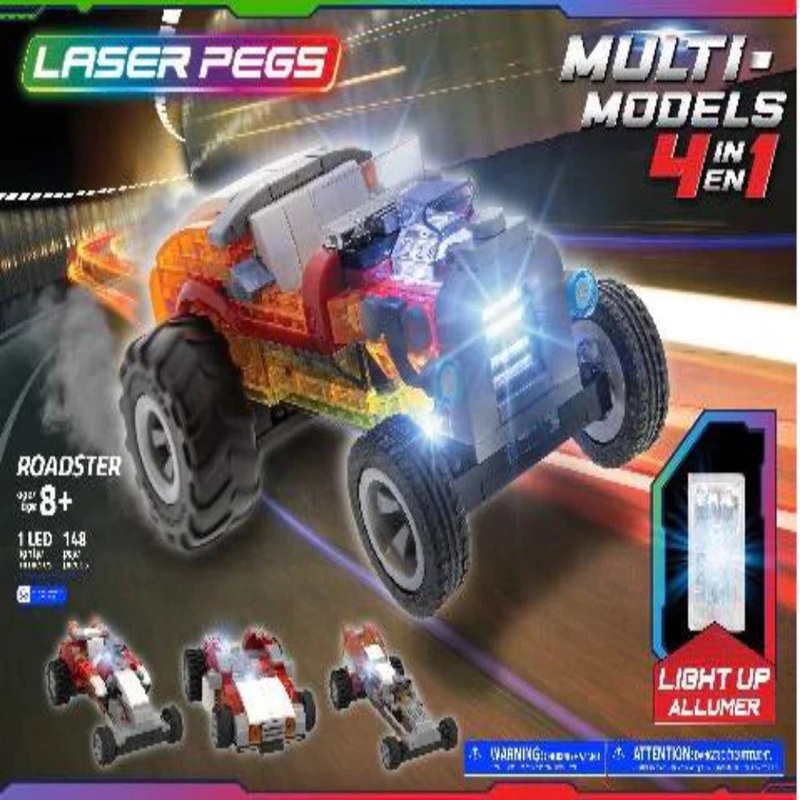 Laser Pegs 4 in 1 Roadster