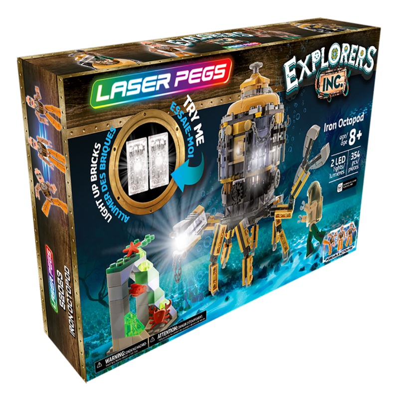 Laser Pegs Light-Up Steampunk Explorers Inc. Iron Octopod Building Set