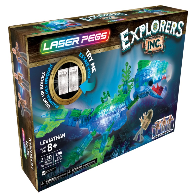 Laser Pegs Light-Up Steampunk Explorers Inc. Leviathan Sea Dragon Set