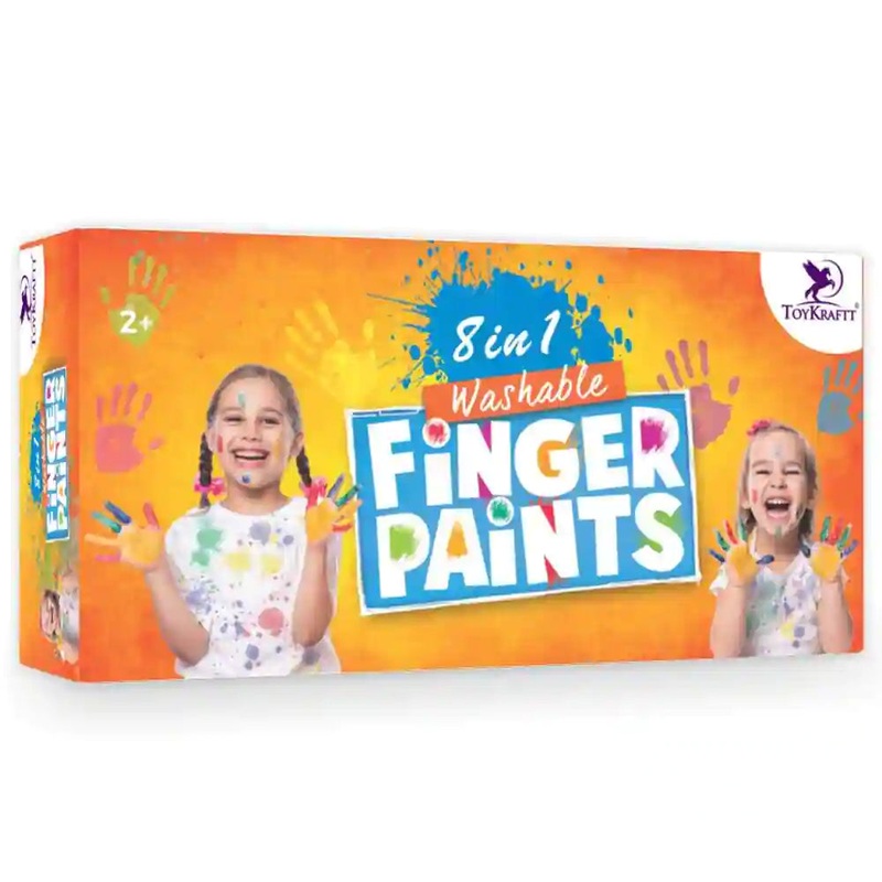 Toykraftt 8-in-1 Washable Finger Paints