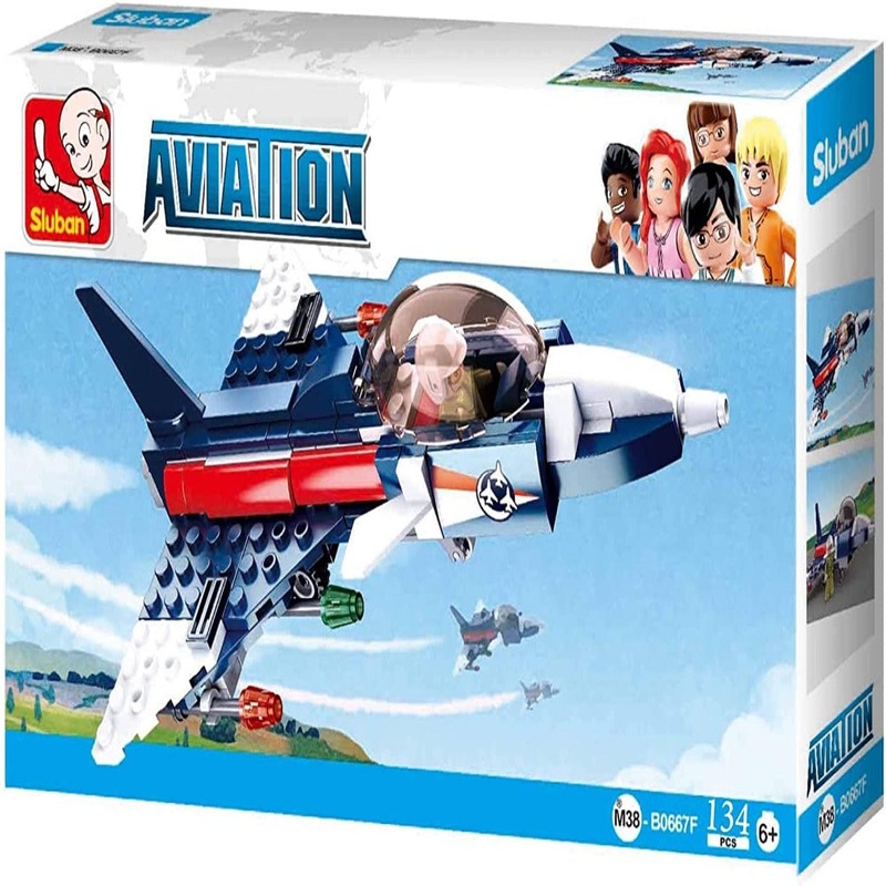 Sluban M38-B0667F Aviation Performance Plane Building Bricks