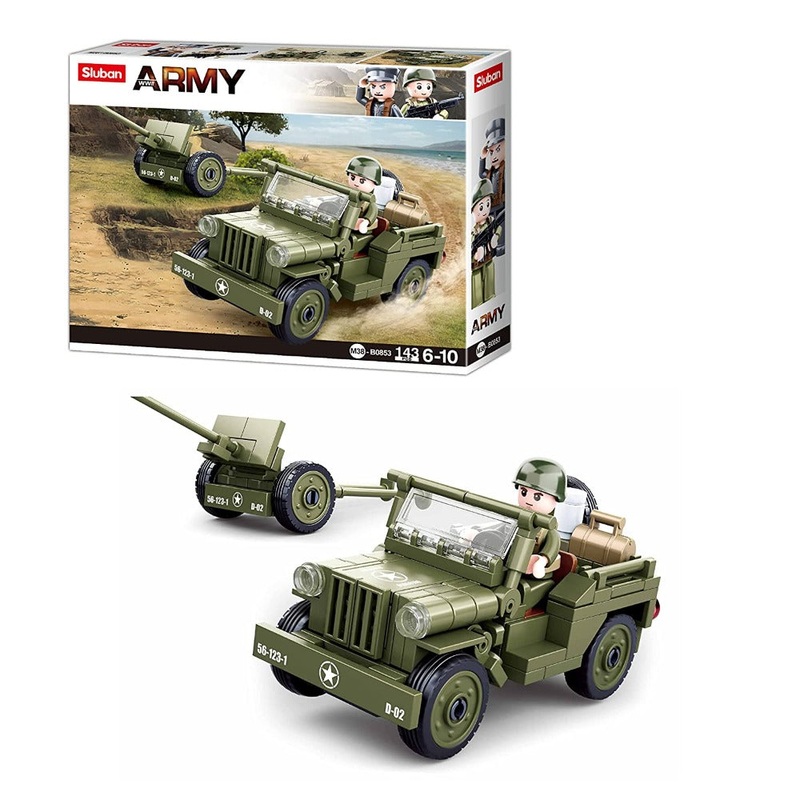 Sluban M38-B0853 WWII Willys Jeep Building Blocks
