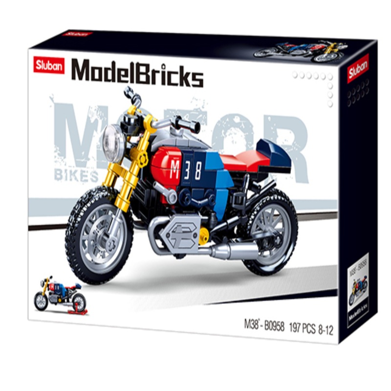 Sluban M38-B0958 Model Bricks Cafe Racer Motorcycle