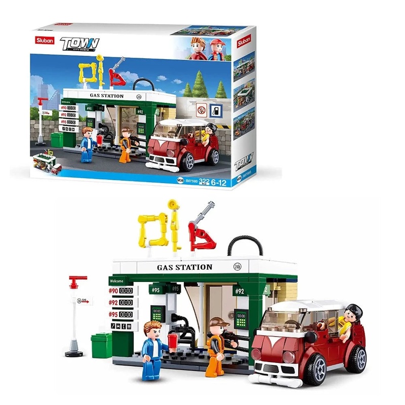 Sluban M38-B0759B Town-Petrol Station Building Blocks