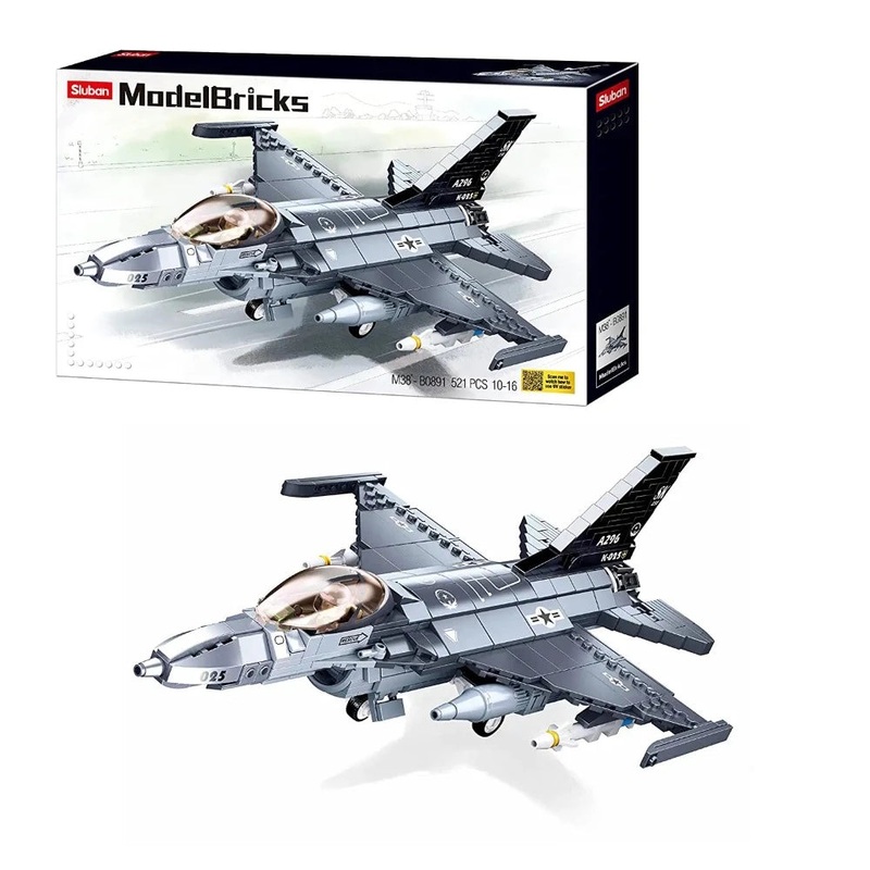 Sluban M38-B0891 F-16C Falcon Fighter Building Blocks
