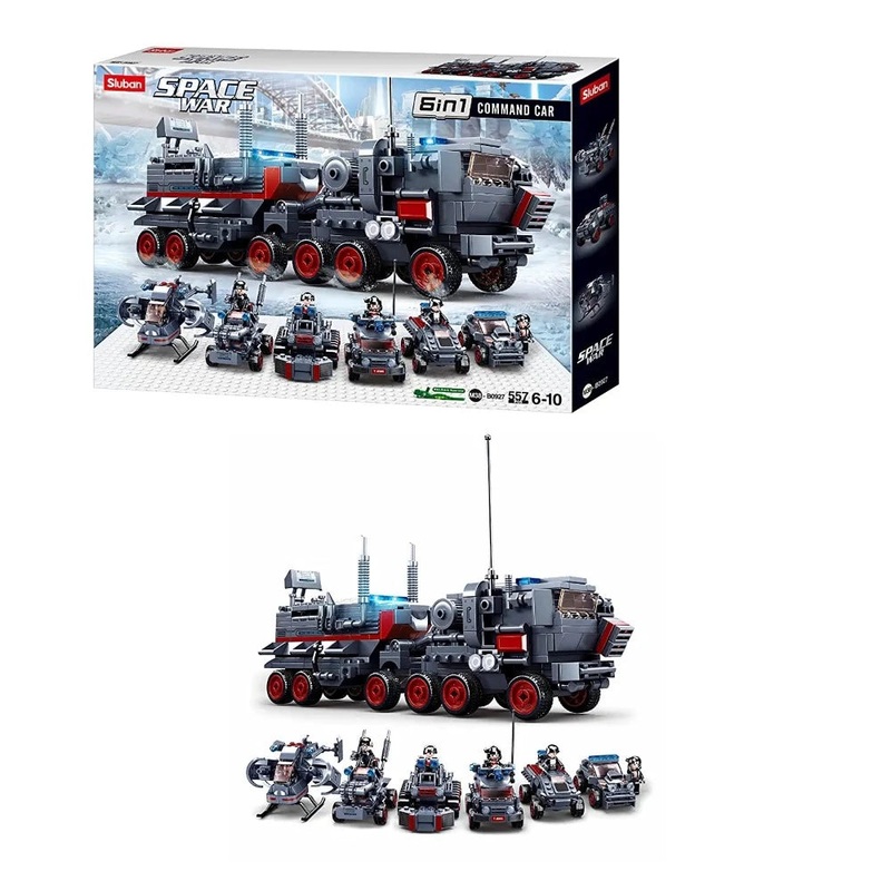 Sluban M38-B0927 Command Vehicle 6 Into 1 Building Blocks