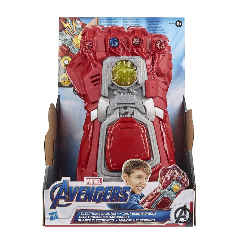 Marvel Avengers: Endgame Red Infinity Gauntlet Electronic Fist Roleplay Toy with Lights and Sounds