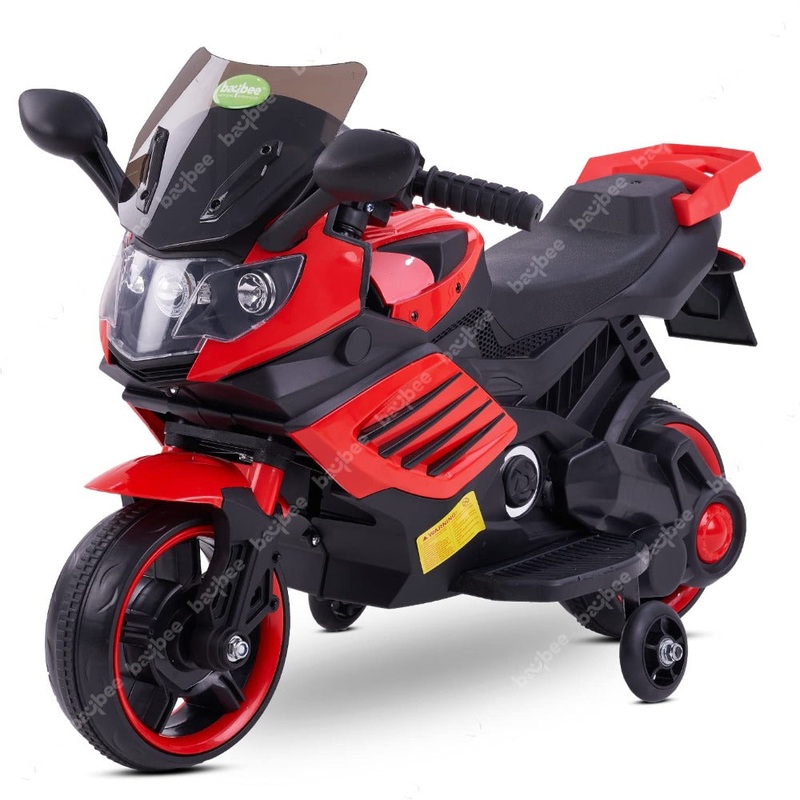 Baybee MB-100 Battery Operated Bike with Light & Music ( Red)