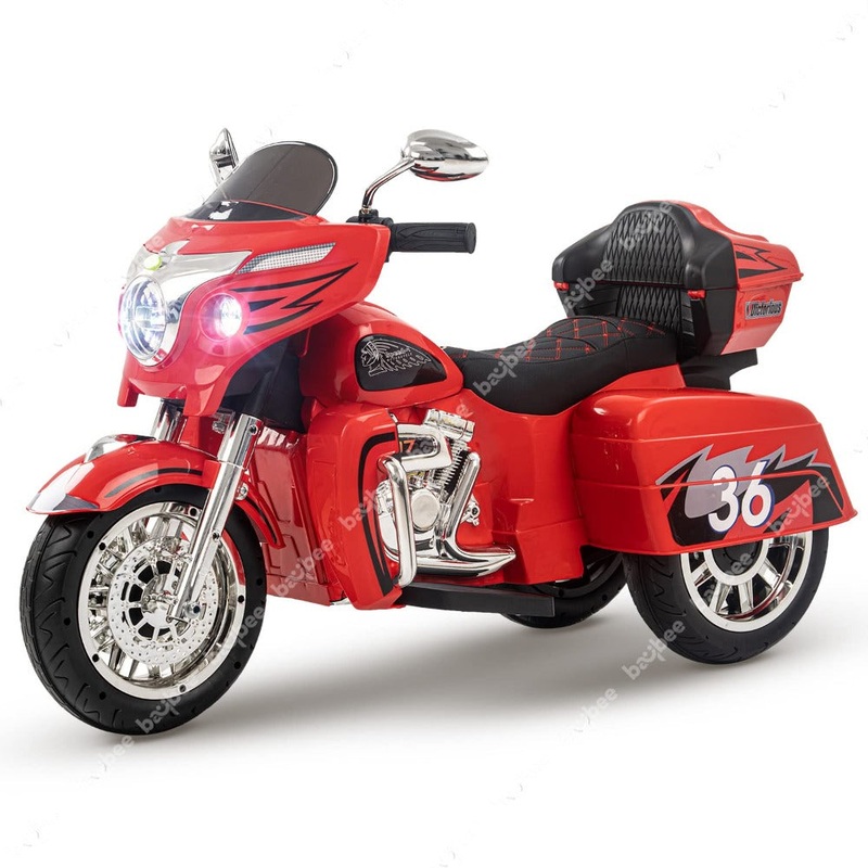 Baybee MB-112 Thunder Kids Battery Operated Bike for Kids – Red