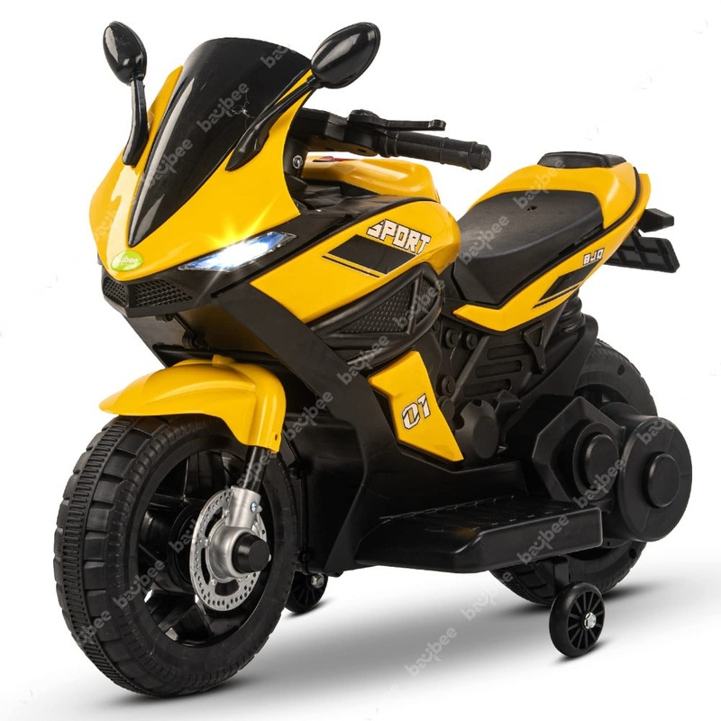 Baybee MB-118 Scram Rechargeable Battery Operated Bike  (Yellow)