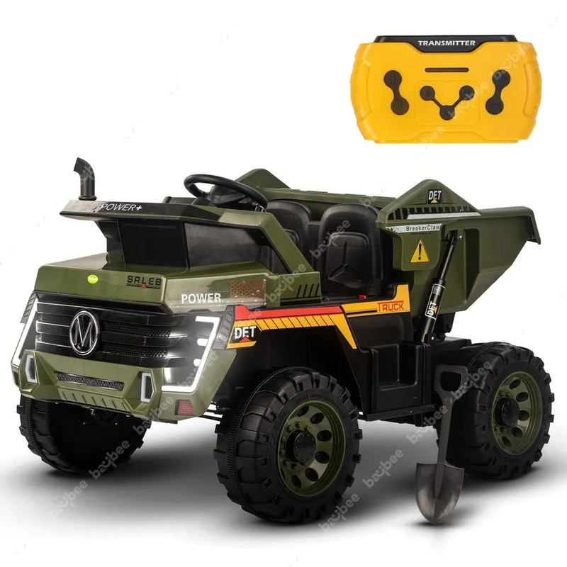 Baybee MJ-014 Caterpillar Razor Battery Operated Truck jeep Car for Kids – Green