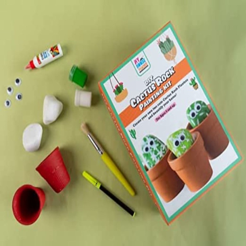 My House Teacher Diy Cactus Rock Painting Kit