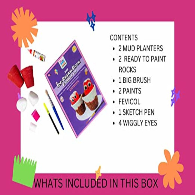 My House Teacher Ice Cream Rock Painting kit