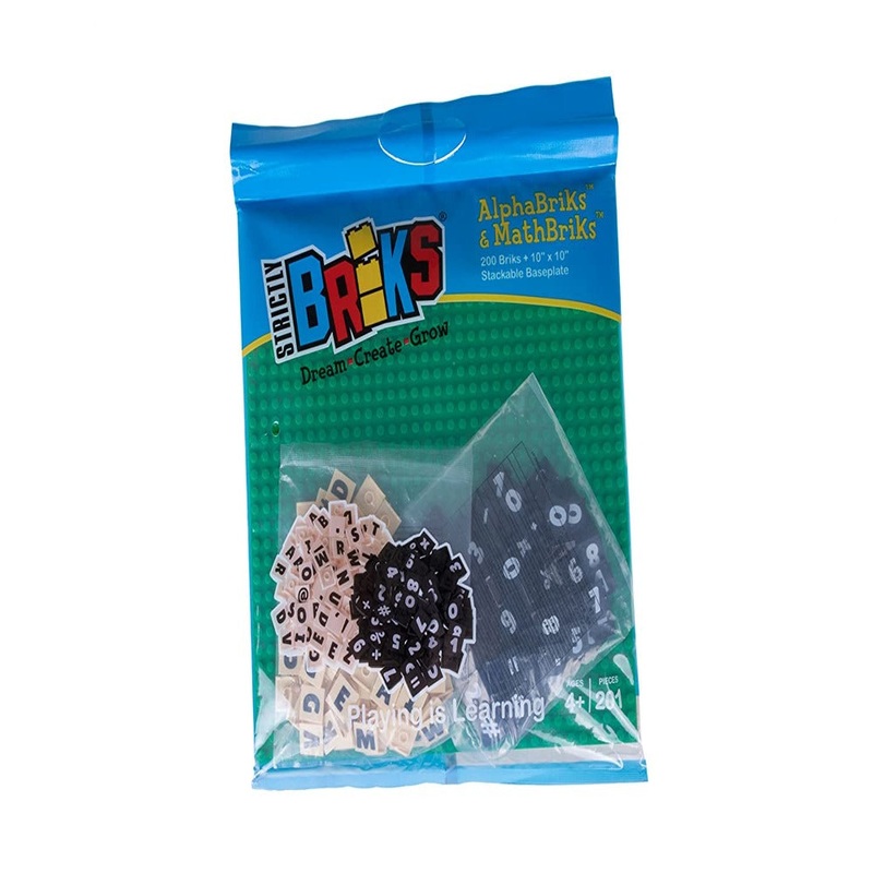 Strictly Briks AlphaBriks & MathBriks and 10×10 Green Base Plate