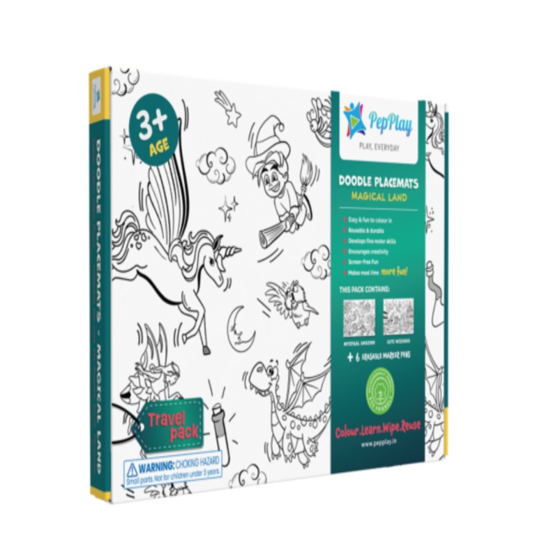 PepPlay Doodle Placemats Travel Set