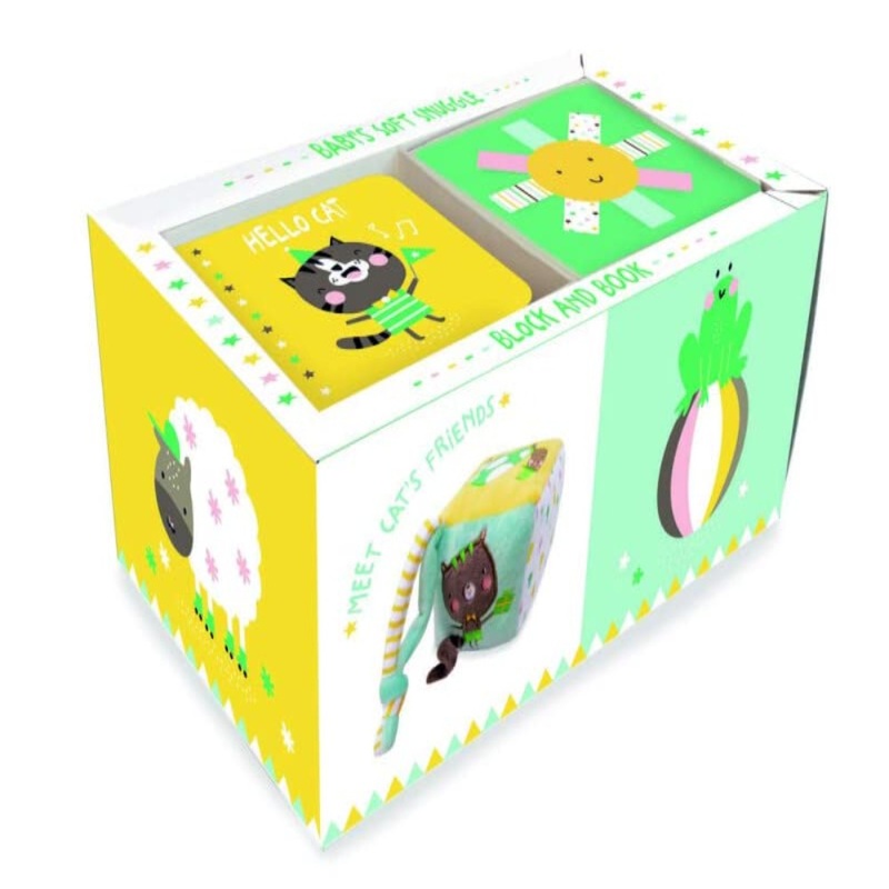 Hello Cat Baby Soft Snuggle Block And Book