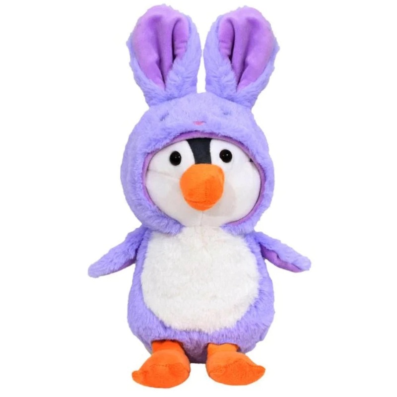 Mirada 23cm Hoodie Penguin – Purple Bunny
