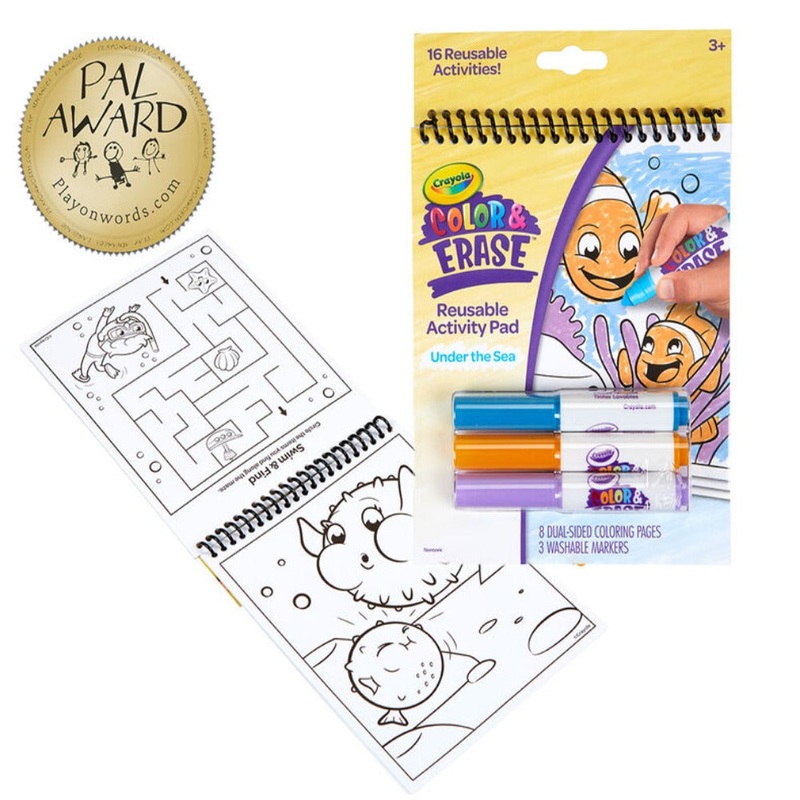 Crayola Color and Erase Reusable Activity Pad with Markers