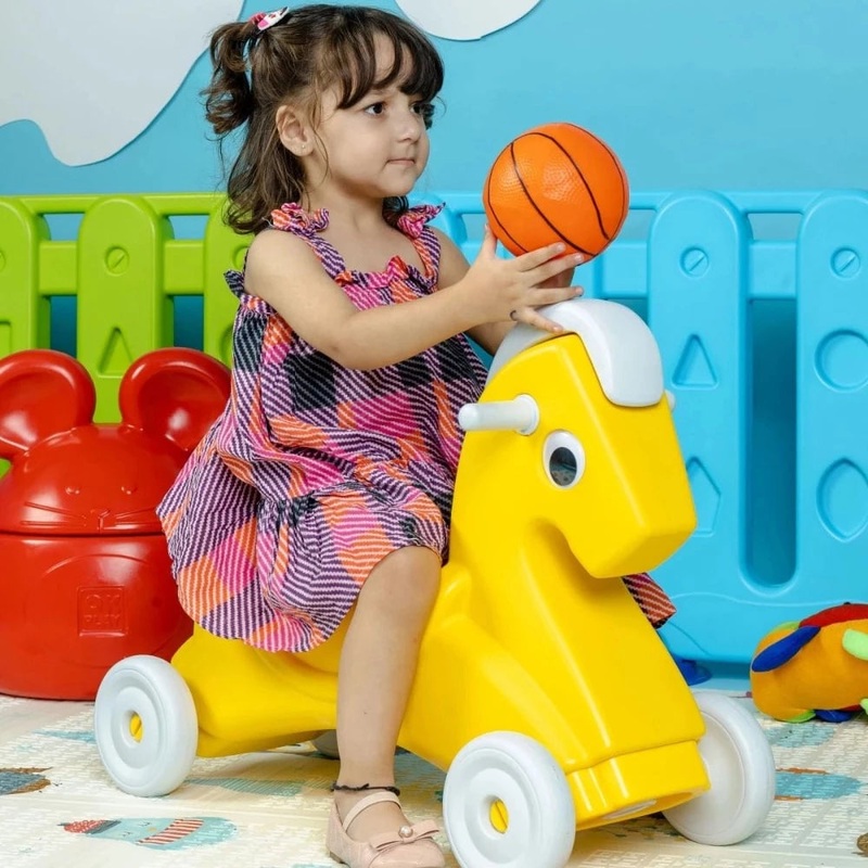 Ok Play Zoozi 2 in 1 Ride On Rocking Horse Yellow