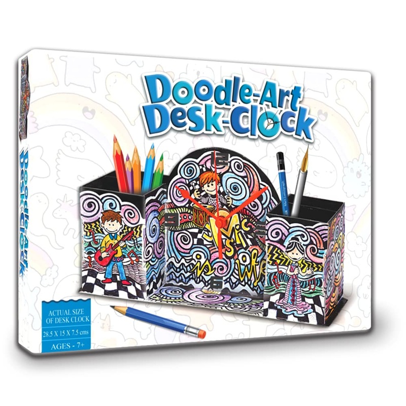 Toykraftt Doodle-Art Desk-Clock