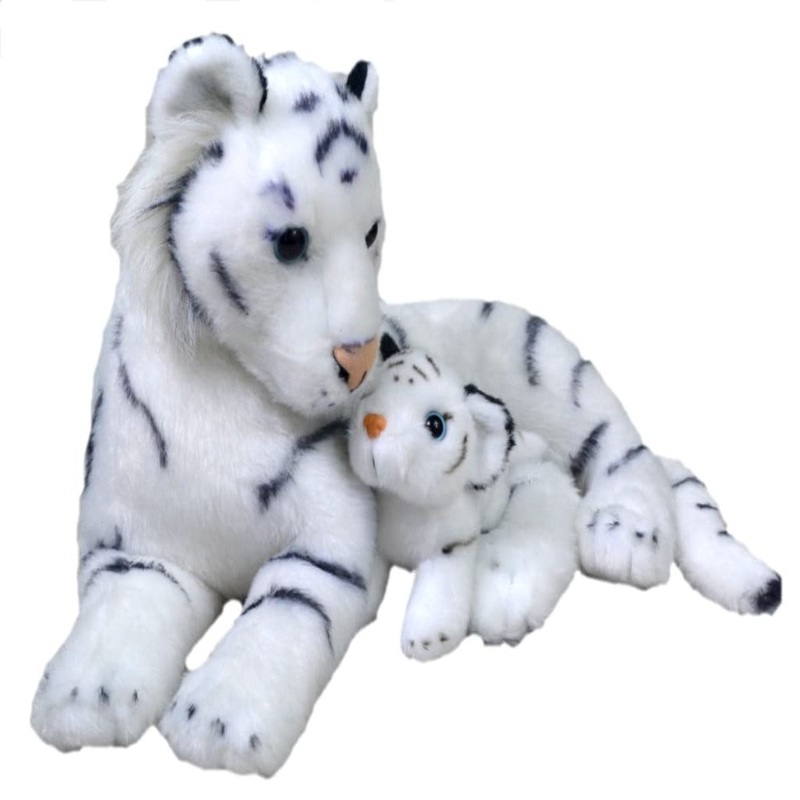 Wild Republic Mom And Baby Tiger – White