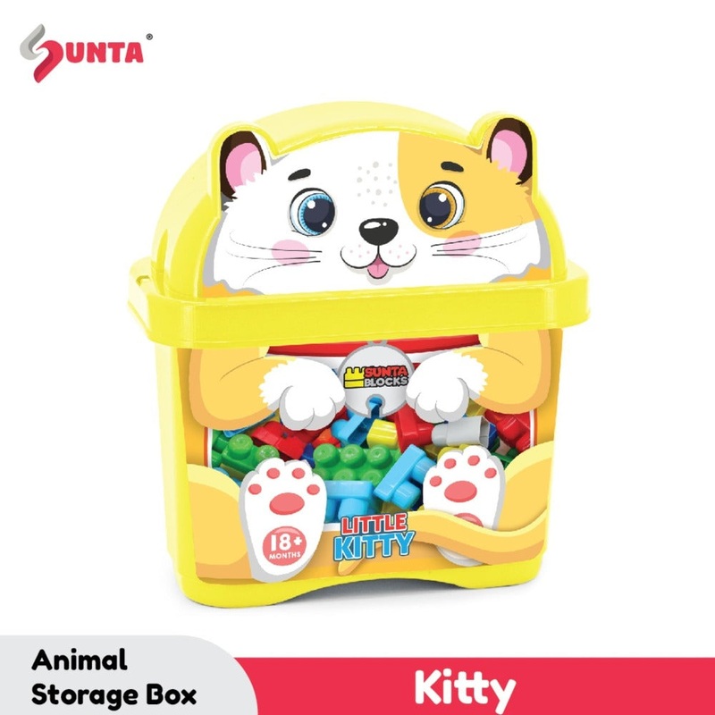 Sunta Building Blocks Animal Storage Box – 30 Pcs