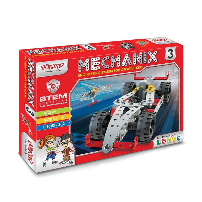Zephyr Mechanix – 3 Constuction Set (202 Pieces)