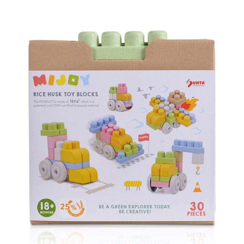 Sunta Mijoy Rice Husk Toy Blocks  – 30 Pcs