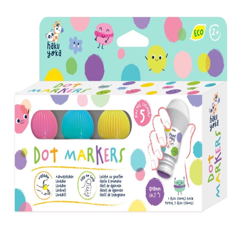 Avenir Haku Yoka Dot Markers-5 Colours