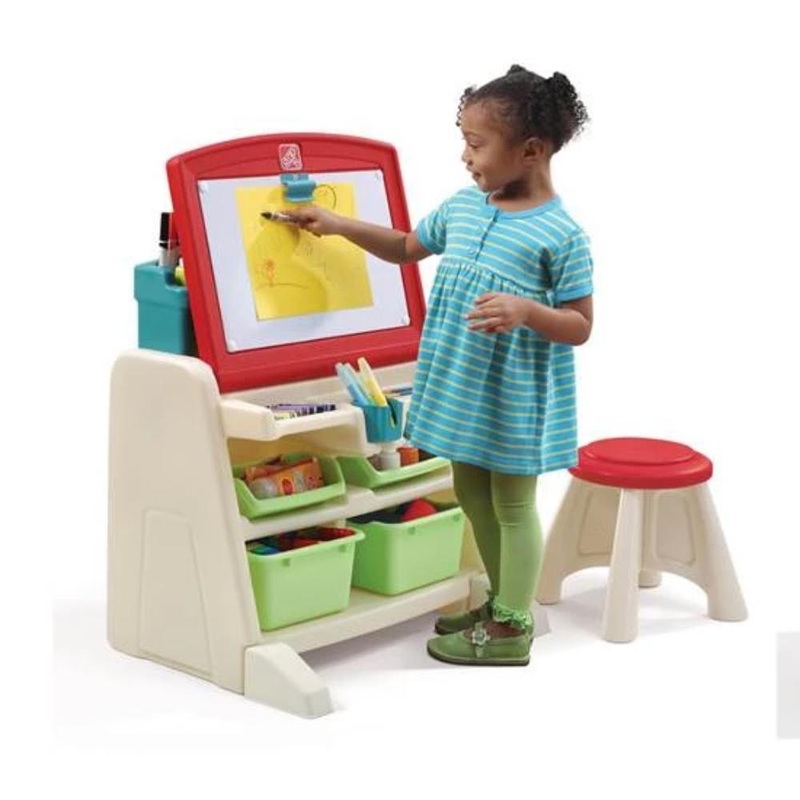 Step2 Flip and Doodle Easel Desk with Stool