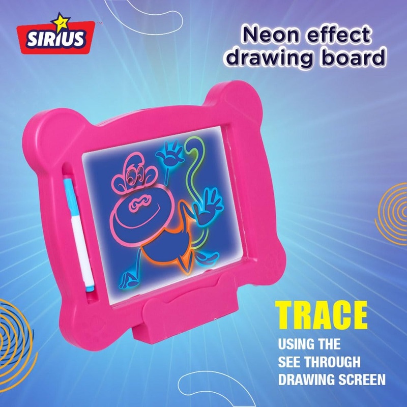 Sirius Toys Glow art Neon Effect Drawing Board -Big