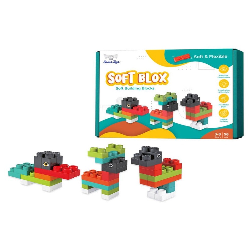 Sirius Toys Soft Building Blocks – 56 Pieces