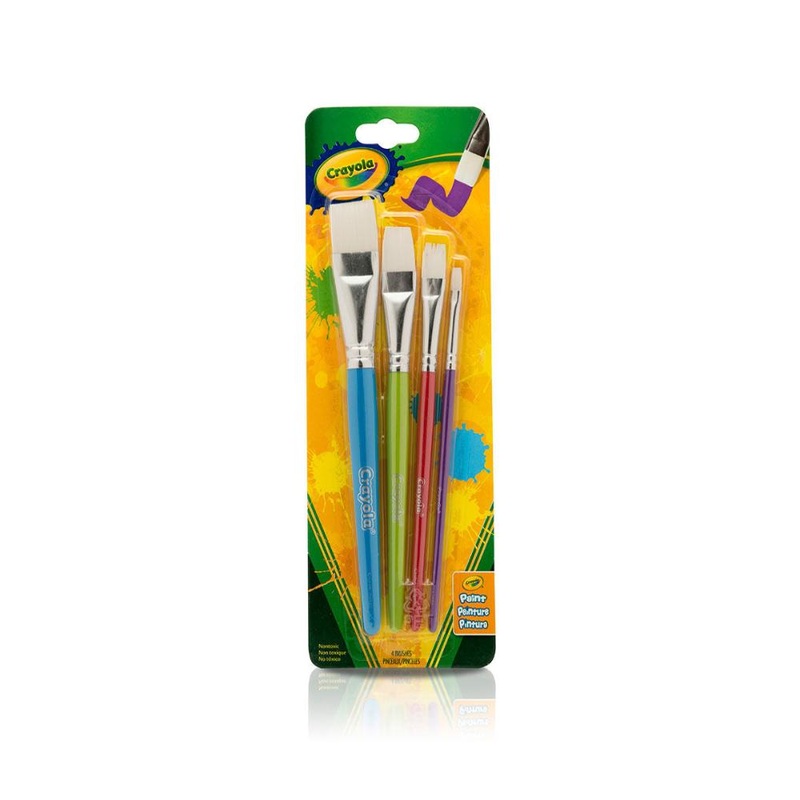 Crayola 4 Flat Paint Brushes