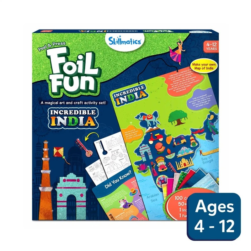 Skillmatics Foil Fun Incredible India | No Mess Art Kit (Ages 4-12)