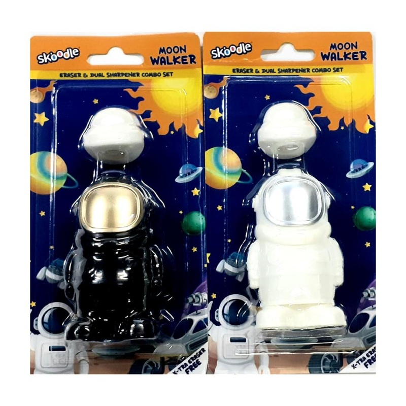 Skoodle Moon Walker Eraser & Dual Sharpener Combo Set ( Pack of 2)