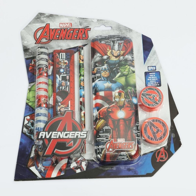Striders Avengers Printed Pencil Box Gift Set -6 Pcs