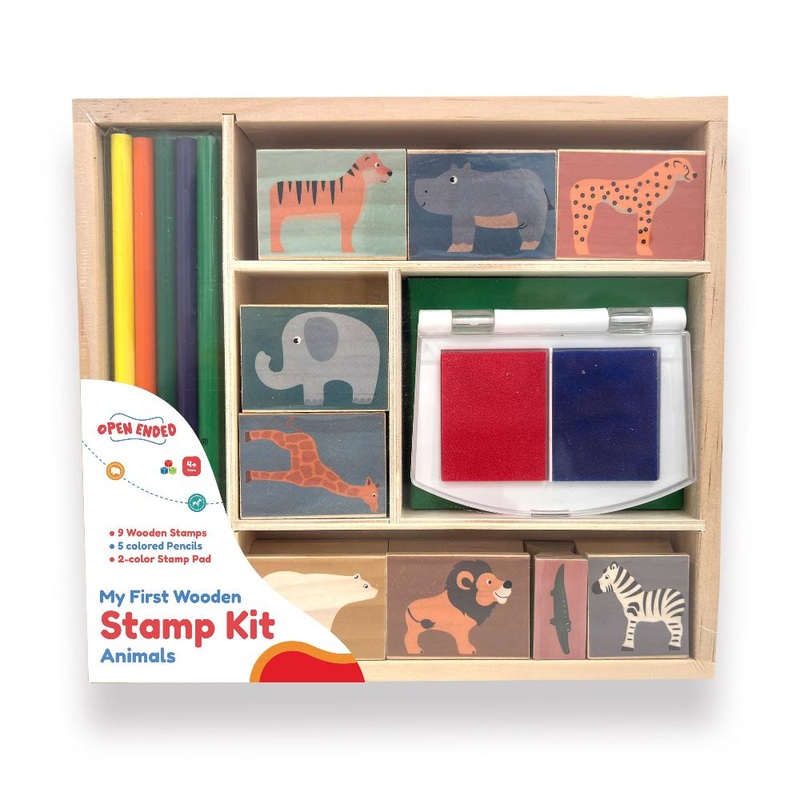 Open Ended My First Wooden Stamp Kit – Animal