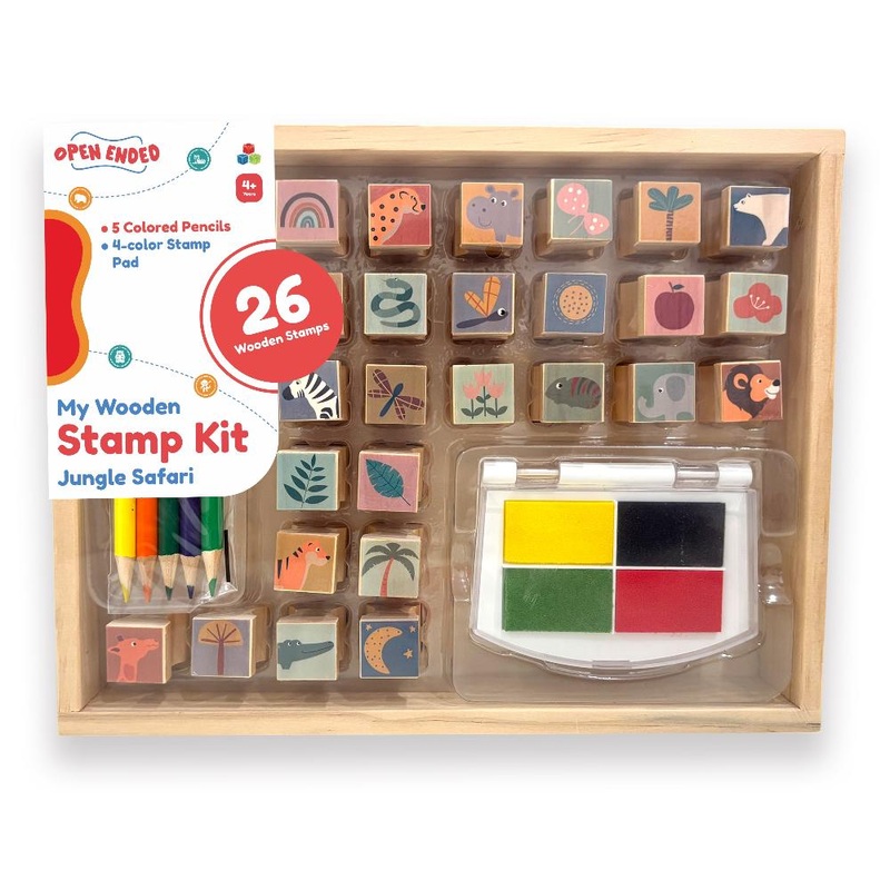 Open Ended My Wooden Stamp Kit – Jungle Safari