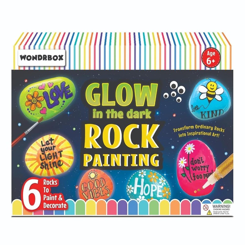 Wondrbox Glow In The Dark Rock Painting Kit