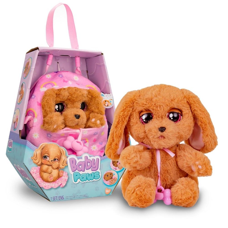 IMC Baby Paws Cocker Puppy Toy With Swaddle Bag