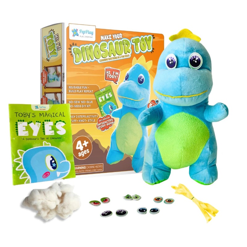 PepPlay Make Your Dinosaur Toy | DIY Crafts Kit For 4+ Kids | Magic Eyes