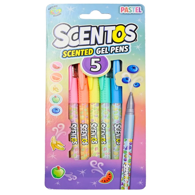 Scentos Pastel Gel Pens – Pack of 5